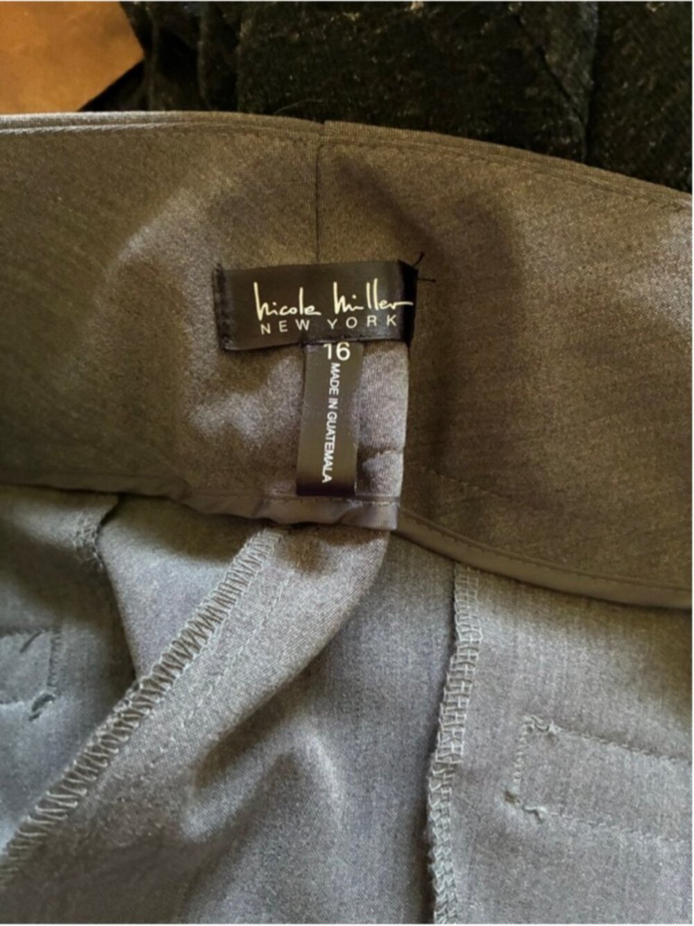 Women's Nicole Miller New York Grey Capri Pants Size 16 - Picture 4 of 5